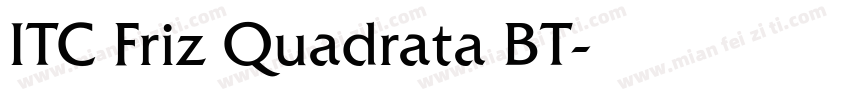 ITC Friz Quadrata BT字体转换